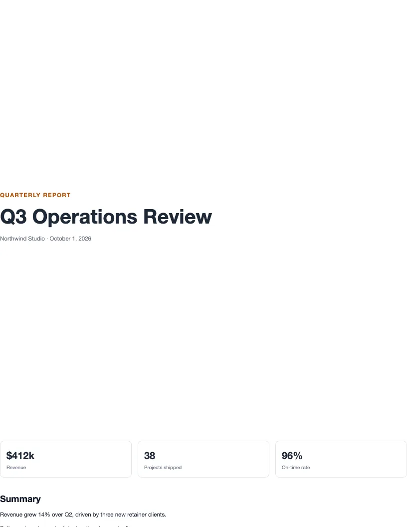 Report, multi-page